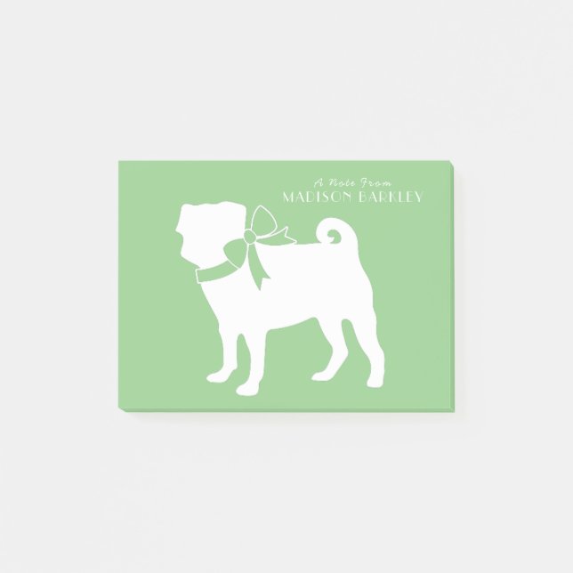 Pug Hund Puppy Post-it Notes Block (Framsida)