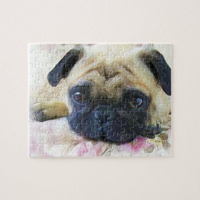 Pug-hund Pussel (Horisontell)
