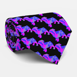 Pug Hund Silhouette Cute Rosa & Blue Black Nacke Slips