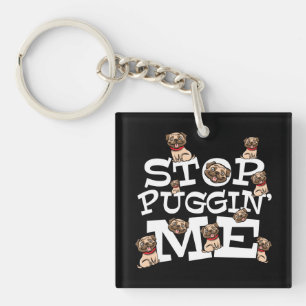 Pug Hund Stop Bugger me - Funny Pun-citat