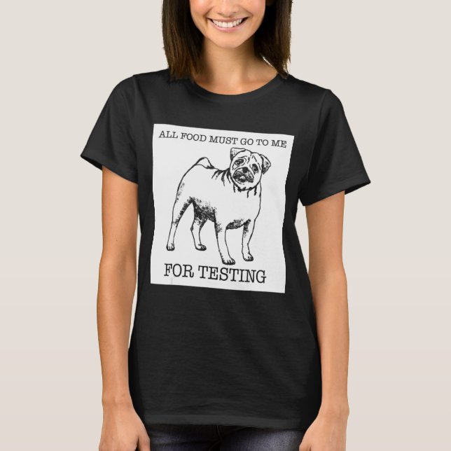 Pug hund t shirt (Framsida)