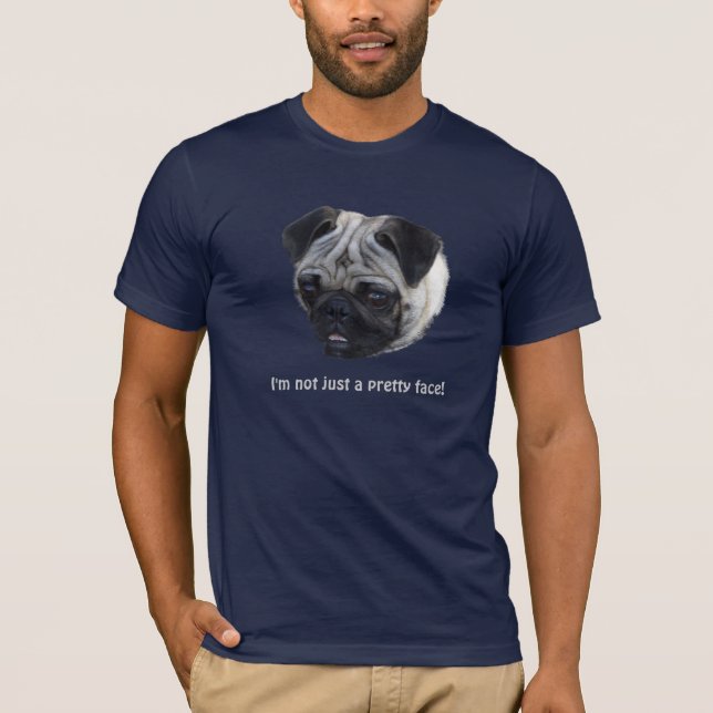 Pug Hund T-Shirt (Framsida)