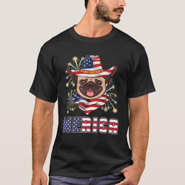 Pug Hund T Shirt (Framsida)