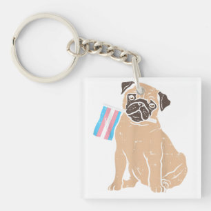Pug Hund Transgender Flagga Trans Pride LGBT Anima