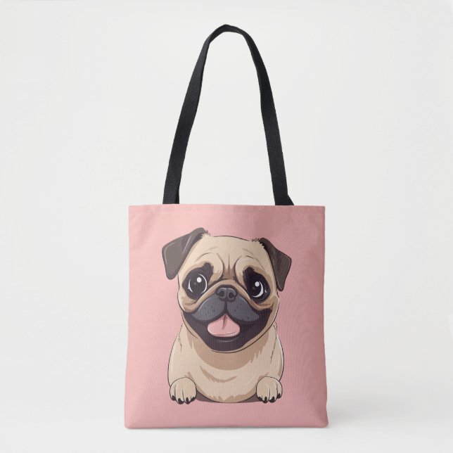 Pug hund tygkasse (Framsida)
