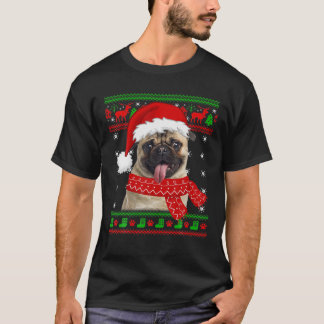Pug Hund Ugly Sweater jul Puppy Hund älskare T Shirt