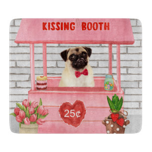 Pug Hund Valentindagen Kissing Booth