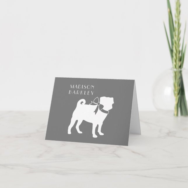 Pug Hund Valp Notkort Anteckningskort (Framsida)