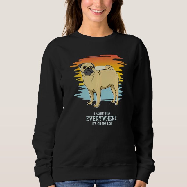 Pug Hund Vintage 33 T Shirt (Framsida)