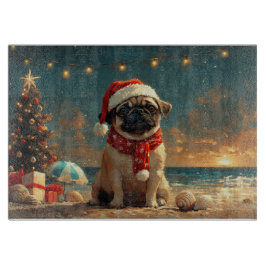 Pug Hund Vintage Beach