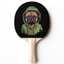 Pug Hund Wearing Grönt Hoodie