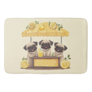 Pug Hundar Lemonade stativ Badrumsmatta