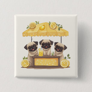 Pug Hundar Lemonade stativ Knapp