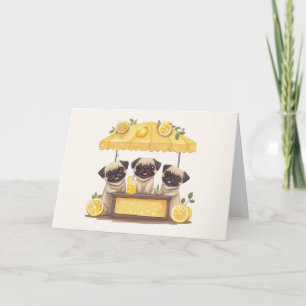 Pug Hundar Lemonade stativ Kort