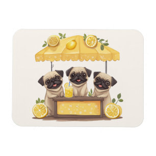 Pug Hundar Lemonade stativ Magnet