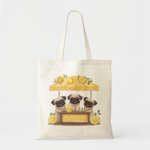 Pug Hundar Lemonade stativ Tygkasse