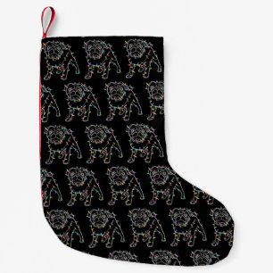 Pug Hundar Träd Jul Tröja Xmas Husdjur Djur  Liten Julstrumpa