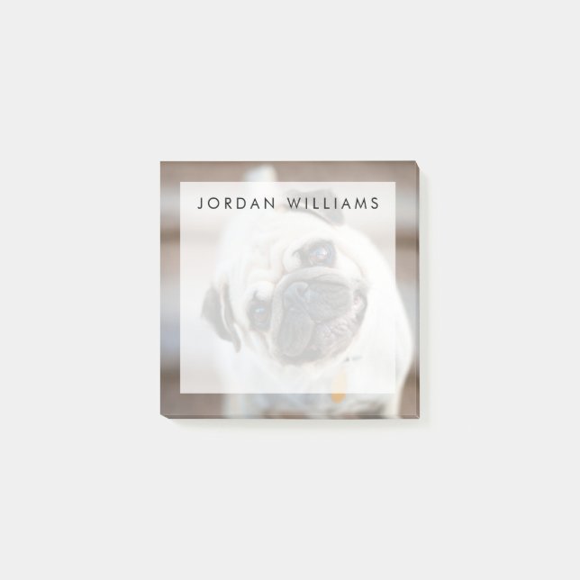 Pug huvud Lutning Post-it Block (Framsida)