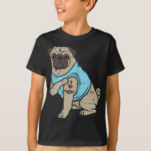 Pug I Mamma Cute Animal Pet Hund älskare Owner Wom T Shirt