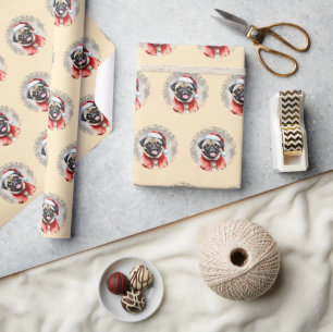 Pug i Santa Claus-kostym - Jul 1 Presentpapper