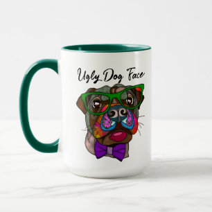 Pug i Sunglass ful hund ansikte mugg