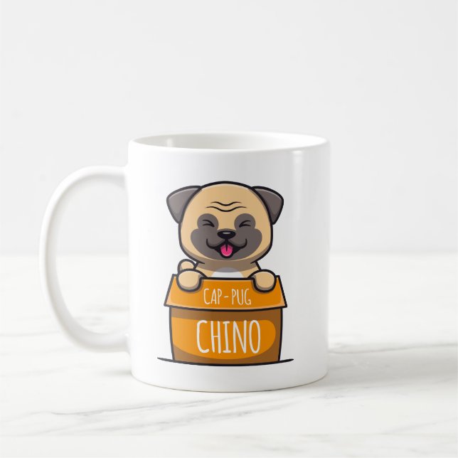 Pug in a Kopp - Cap-Pug-Chino (Vänster)