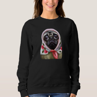 Pug in Babushka, Pug Design for Pug Lovers, Polish T Shirt