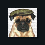 Pug in Flat Cap Canvastryck<br><div class="desc">Husdjur</div>