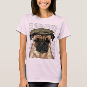 Pug in Flat Cap Tee