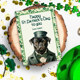 Pug in Grönt, Tur Unsee St. Patricks Julkort