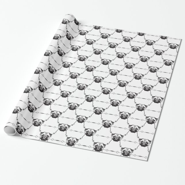 Pug-inpackningspapper Presentpapper (Utrullad)
