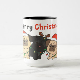 Pug jul Djuren Cute Hundar God jul Mu Mugg