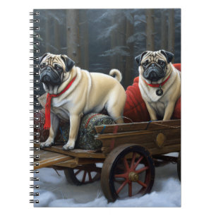 Pug Jul Festive Season Anteckningsbok