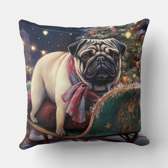 Pug Jul Festive Season Kudde (Baksida)