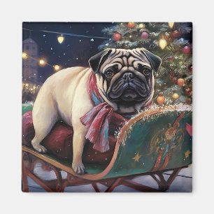Pug Jul Festive Season Magnet