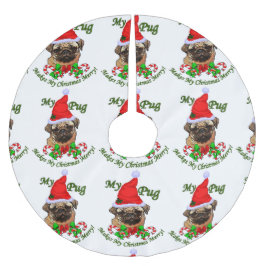 Pug jul Merry Julgransmatta Borstad Polyester