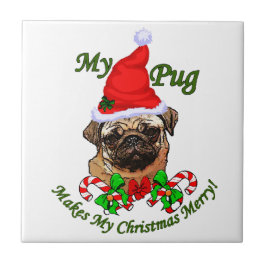 Pug jul Merry Kakelplatta