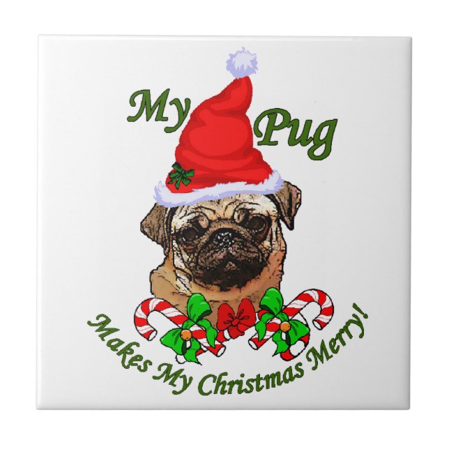 Pug jul Merry Kakelplatta (Framsidan)