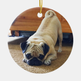 Pug jul Ornamanet Julgransprydnad Keramik