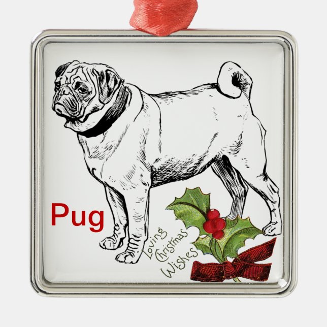 Pug jul Ornament (Framsidan)