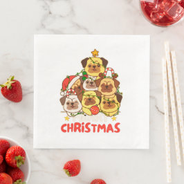 Pug Julgran God jul Pappersservett