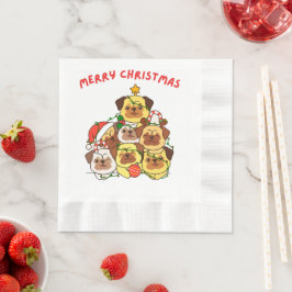 Pug Julgran God jul Pappersservett