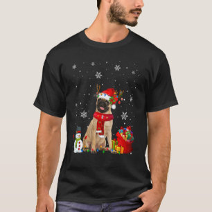 Pug Julgran Ljus Hund Puppy T Shirt