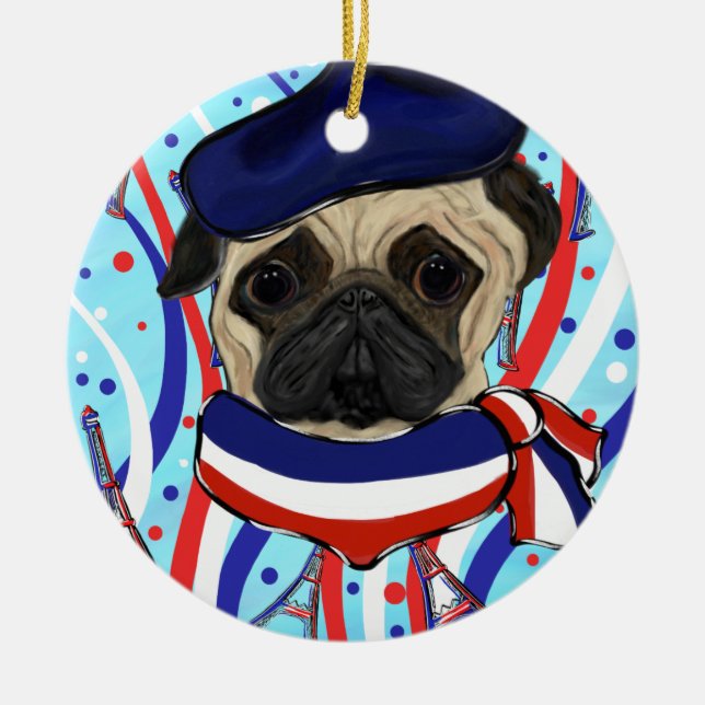 PUG JULGRANSPRYDNAD KERAMIK (Framsidan)
