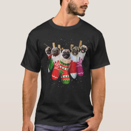 Pug julklapp Vintage T-Shirts Julafton