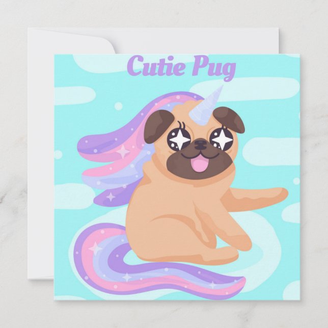 Pug Julkort (Framsida)