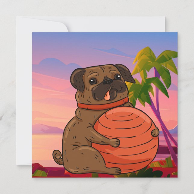 Pug Julkort (Framsida)