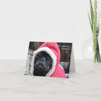 Pug julkort helgkort