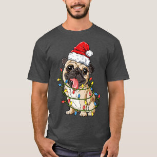 Pug jultomten Hat Julafton Ljus Boys Pugmas Do T Shirt
