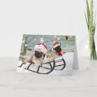 Pug kan ha julstämningen med ditt kort